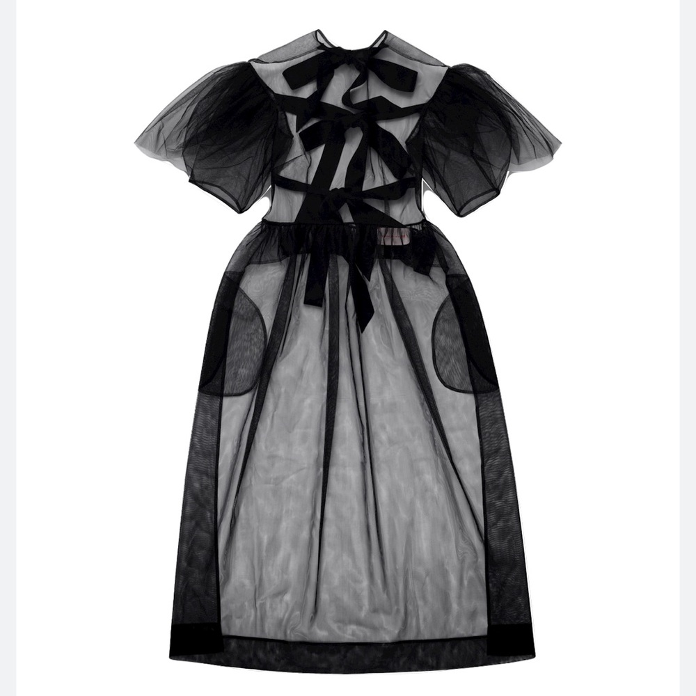 Simone Rocha for H&M Black Tulle Apron Dress Size XS NWT